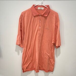 Fairway & Greene Coral Striped Polo Shirt